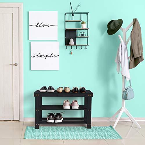 Homemaid-Living-Bamboo-3-Tier-Shoe-Rack-Bench-Premium-Shoe-Organizer-or-Entryway-Bench-Perfect-for-Shoe-Cubby-Entry-Bench-Bathroom-Bench-Entryway-Organizer-Hallway-or-Living-RoomBlack