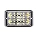 Abrams SAE Class-1 Bold 12 [Amber/White] 36W - 12 LED Snow Plow Truck Vehicle LED Grille Light Head Surface Mount Strobe Warning Light