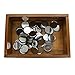 Buorsa 50 Pieces Round Palette Pans Empty Metal Tin Empty Metal Pans for Makeup,Magnetic Palettes,26mm