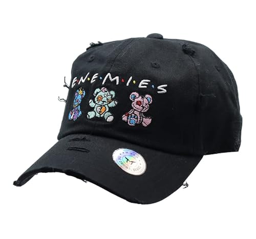 MU:KA: Dad Hat Aesthetic Hats Streetwear Bear Embroidered Graphic