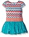 Youngland Girls' Jersey Chevron Printed Drop Waist Tutu Dress