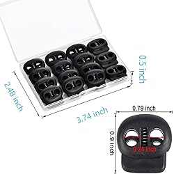Deesea 15 PCS Plastic Cord Locks End Spring Stop