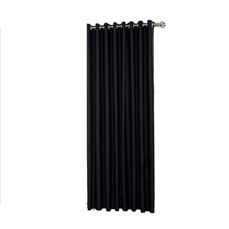 Xueping Full Blackout Curtains European Style Pure Black Thickened