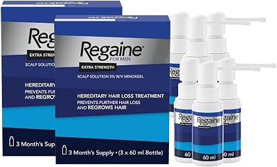 Regaine for Men Extra Strength Scalp Solution 5% Minoxidil 2 x 3x60ml Pack