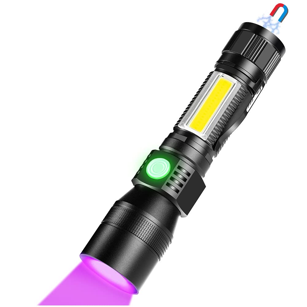 iToncs 3 in 1 UV Catch Scorpion Torch [White, Red & UV] Super Bright Waterproof LED Torch with 7 Modes for Pet, Food, Fungus Detection/Camping/Night Fishing