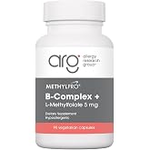 MethylPro B Complex with L-Methylfolate 5 mg, 90 Capsules | Bioavailable Methylated B Vitamins for Energy and Stress Support, Vegetarian and Hypoallergenic Formula