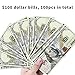 Winkeyes 100pcs Prop Money 100 Dollar Bills Play Money Realistic Copy Paper Money Full Print 2 Sided for Movie Game Kids School Students
