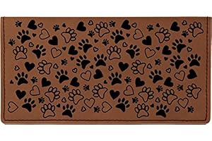CAROUSEL CHECKS INC. Paw Prints Laser Engraved Leatherette Checkbook Cover