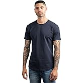 BYLT Mens Drop-Cut Men's T Shirt, Plain Tshirts for Men, Drop Cut Basic Crewneck Tee, Wrinkle Resistant, Stretch Fit