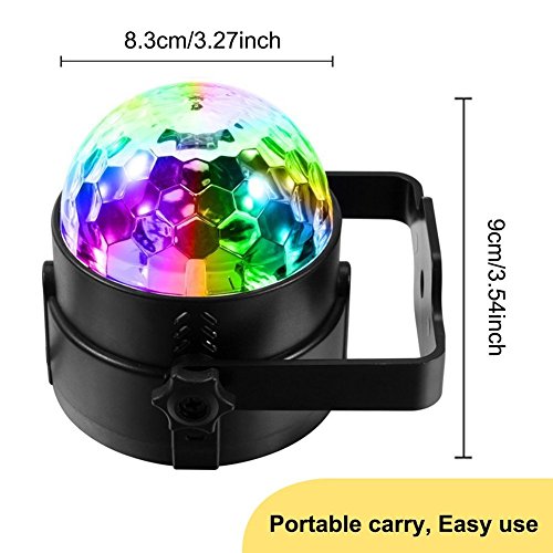 [4-Pack] Sound Activated Party Lights with Remote Control Dj Lighting, RBG Disco Ball Light, Strobe Lamp 7 Modes Stage Par Light for Home Room Dance Parties Bar Karaoke Xmas Wedding Show Club - Thumbnail 2