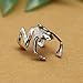 HuntGold 1X Unisex Frog Design Alloy Ear Cuff Clip Wrap Earings Fashion Jewellery(Silver)