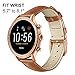 TRUMiRR Watchband for Fossil Women's Gen 5 Julianna, Crazy Horse Genuine Leather Watch Band Quick Release Strap Rose Gold Stainless Steel Buckle Wristband for Fossil Gen 5 Julianna