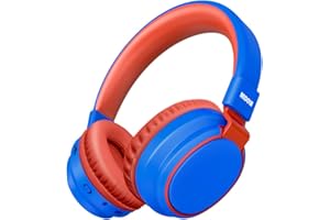 MIDOLA Kids Headphones Bluetooth 5.3 Wireless 60H Play Time Volume Limited 85/110dB Over Ear Foldable Protection Headset/Wired Aux Built-in Mic for Boy Girl Travel School Pad Tablet Blue