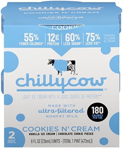 Chilly Cow Cookies N' Cream Light Ice Cream, 16 fl oz (frozen)