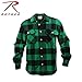 Rothco Heavy Weight Plaid Flannel Shirt, 2X/3X/4X/3X-Large, Green/Black