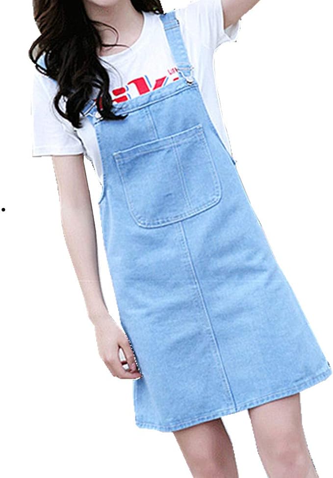 Fansu Vestido Peto Falda Mujer, Vaquero Denim Strappato Dungaree Monos