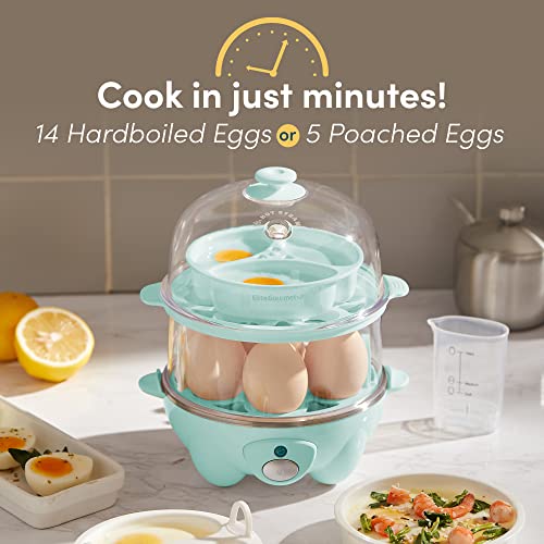 Elite Gourmet EGC1405M 2Tiered Rapid Egg Cooker, 5Egg Poacher