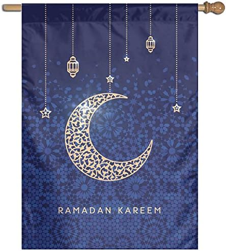Citihomy Home Garden Flag Decorative for Outdoors Indoor Party Yard Flag Ramadan Kareem 27"x37"