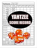 Yahtzee Score Record: 100 Yahtzee Score Sheet, Game Record Score Keeper Book, Score Card