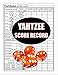 Yahtzee Score Record: 100 Yahtzee Score Sheet, Game Record Score Keeper Book, Score Card