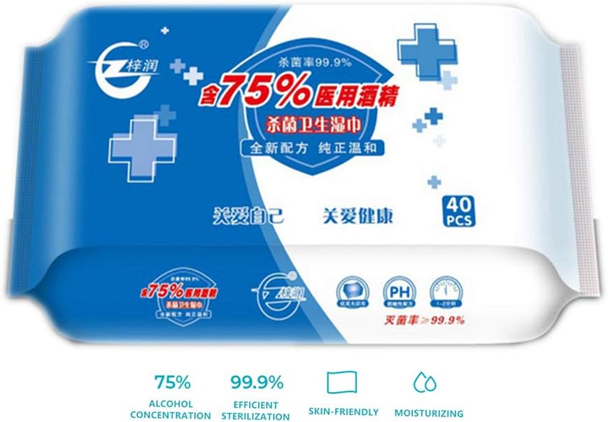 60 Pieces Wet Wipes Offer 99% Protection Containing 75% Active Ingredients Skin-Friendly Skin-Friendly Material Continuous Extraction House Cleaning Toy Tools Outdoor Travel Portable Paper Towels