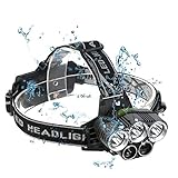 LED Headlamp Headlight, Neolight  Waterproof Super Bright High Lumen Headlamp Rechargeable 6 Modes Headlights for Climbing, Camping, Walking, Caving, Fishing, Cycling