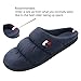 RockDove Women's Down Memory Foam Clog Slippers Cozy Washable House Shoes, Size 9-10 US Women, Navy Blue