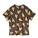 Vadim Women's Tops Pizza Letters Print T shirt Cute Cake Short Sleeve/Long Sleeve