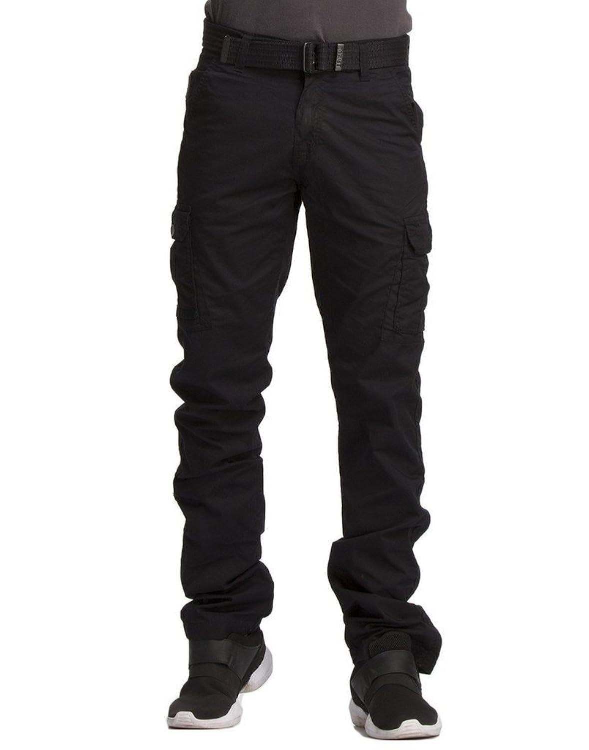 krystle men's black cotton cargo pant