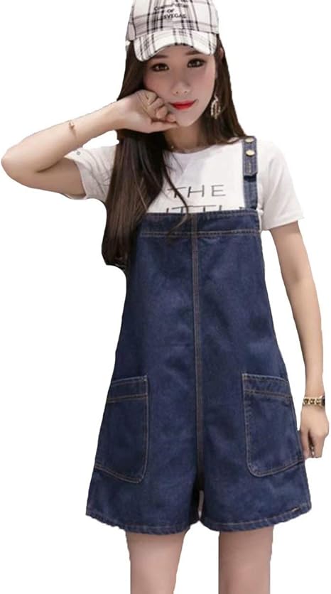 Amazon Pasa レディース ショートパンツ デニム サロペット 短パン オーバーオール オシャレ カジュアル かわいい ゆったり ショートパンツ 通販