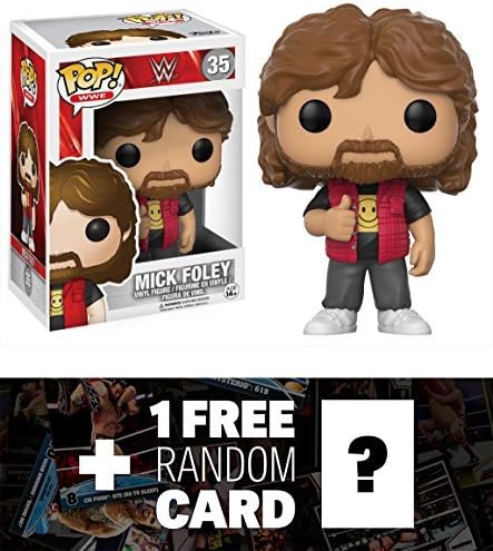 Mick Foley: Funko POP! WWE x WWE Vinyl Figure + 1 FREE Official WWE Trading Card Bundle (14250)