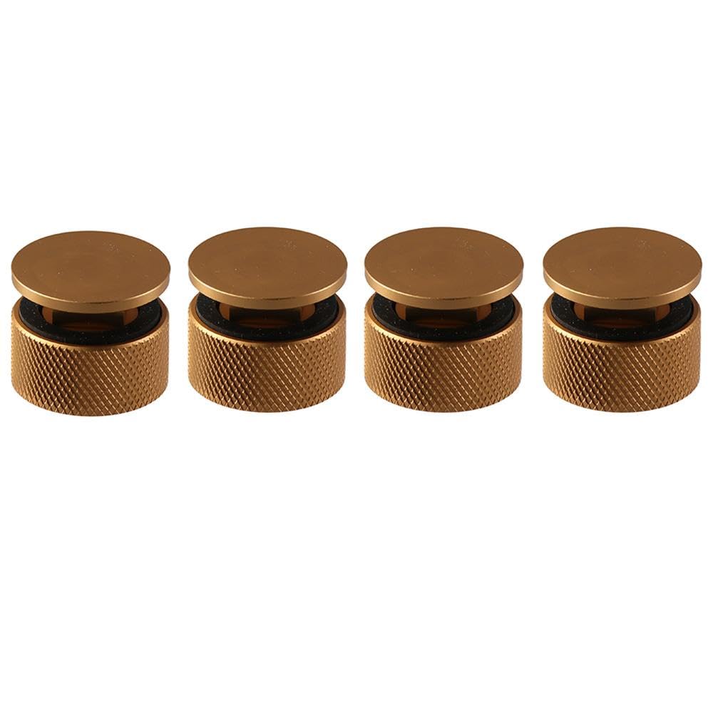 Upluckey 4PCS Motorcycle Fixed Accessories Silicone Gasket Replacement Parts Headgear Gold Safety Helmet