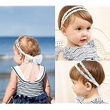 Lawie 8 PACK Elastic Stretchy Elastic Soft Nylon Wide Bowknot Velvet...