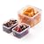 Set of 3 Bento Box Container, Leak Proof Insulated Food Storage Containers, Stackable Lunchbox, Easy to Open/Close Lid, Folds in half, BPA Free Plastic Container, For Soups, Sandwich, Cookies, pasta,