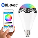 1byone Wireless Bluetooth 4.0 Speaker Dimmable Multicolored LED Light Bulb
