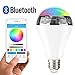 1byone Wireless Bluetooth 4.0 Speaker Dimmable Multicolored LED Light Bulb