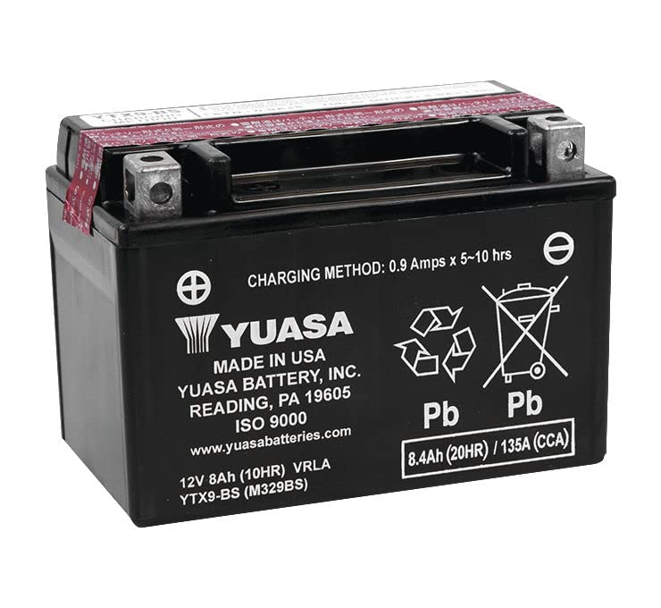 Yuasa YTX9-BS Maintenance FREE12 Volt Battery