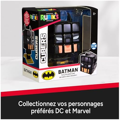 Cubers Batman 3X3 - Jeu Casse-Tête Adulte Et Enfant - Rubiks Cube Magique - Puzzle 3x3 Original - Jouet Batman DC - Puzzle Résolution de Problème - Jeu Enfant 8 Ans et +