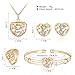 iLH Clearance Deals 4 Pcs Jewelry Sets Women Personality Rhinestone Necklace Bracelet Ring Earrings Jewelry Set Romantic Gift by ZYooh (J)