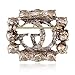 YIAI Crystal Brooch, Wedding Party Jewelry Flower Brooch Pin for Women