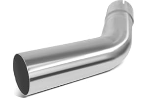 DNA MOTORING ZTL-PP-30-45-SS 45 Degree DIY Custom Mandrel Exhaust Tubing, 3" OD, Stainless Steel,Universal Fit,Polished Finish