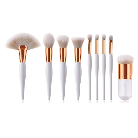 Make Up Pinsel Set,Cooljun 9pcs Professionelles Kosmetik Make-up Pinsel Foundation Powder Lidschatten Pinsel Set (Weiß)