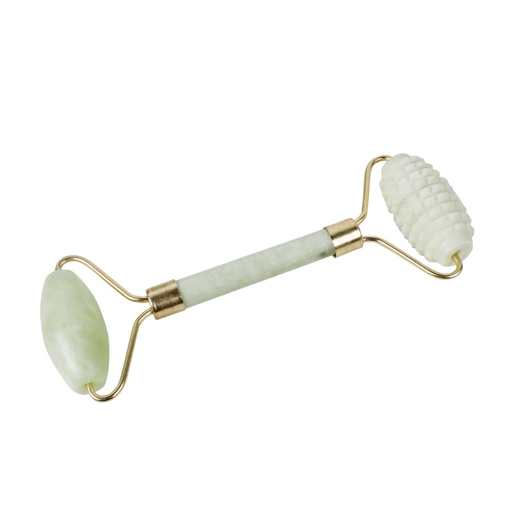 Carejoy Jade Roller Massager Two Rounds Eye and Face Massaging Slimming Tool Beauty Care Skin Rejuvenates Anti-Aging Device