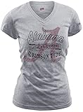 NCAA Alabama Crimson Tide Women's Fitted College Logo V-Neck Tee, Large