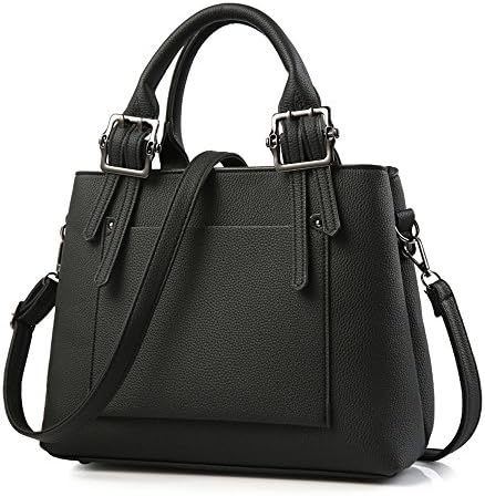 Work Bags for Women Purses Hand Bag Purses with Adjustable Shoulder Stap (Black)