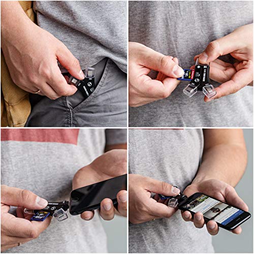 image for Foxelli Trail Camera Viewer - SD & TF Micro SD Card Reader for iPhone,