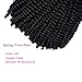 Spring Twist Ombre Crochet Braids Bomb Twist Synthetic Braiding Hair Extensions Low Temperature Fiber 1# 8 Inch 3 Pack/lot