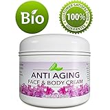 Natural Anti Aging Cream for Face & Neck - Daily Facial Moisturizer - Scar Remover Cream for Old Scars - Blemish Removal for Men & Women - Stretch Mark Remover - Vitamin E Cocoa & Shea Butter