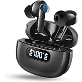 Wireless Earbuds Bluetooth 5.4 Headphones, 2025 Hi-Fi Stereo Bass Ear Buds, 4 ENC Noise Cancelling Mic 48Hrs in-Ear Earphones IPX7 Waterproof Sport Workout for Laptop Pad Android iOS Phone RUNNING