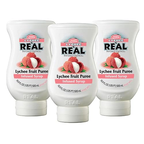 Lychee Reàl Infused Exotics, Lychee Fruit Puree Infused Syrup, 16.9 FL ...